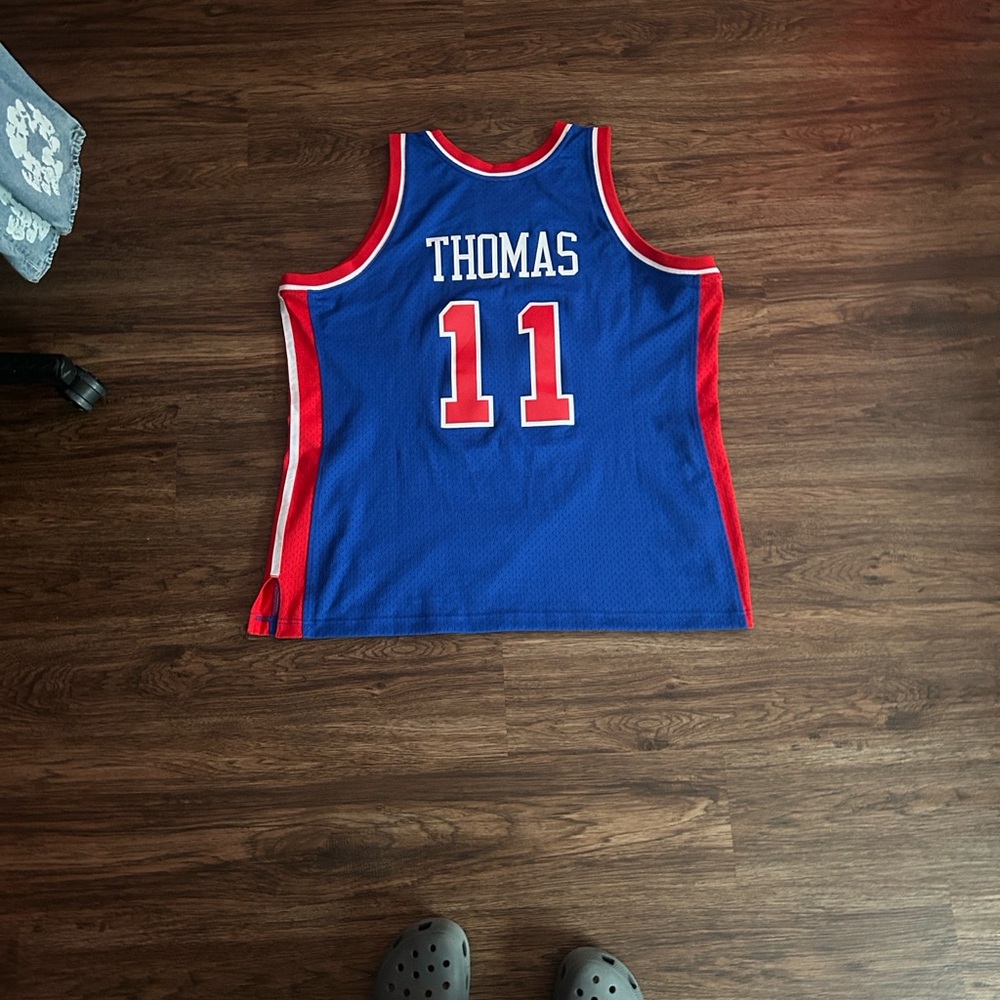 Mitchell & Ness Blue and Red Basketball Jersey